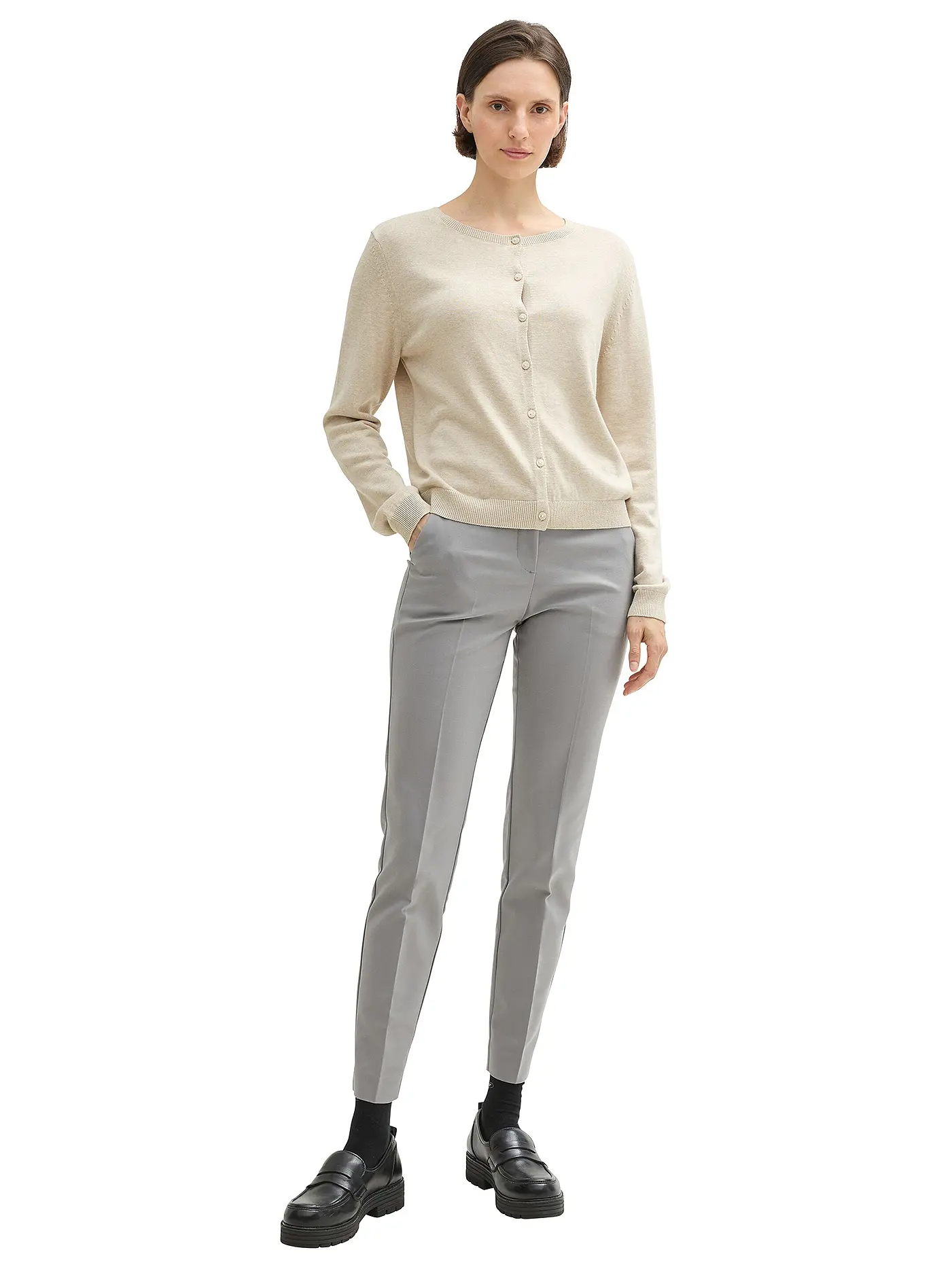 TOM TAILOR | Strickjacke | beige